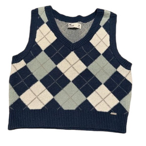 Hollister Cropped Quilted Sweater Vest Size Medium